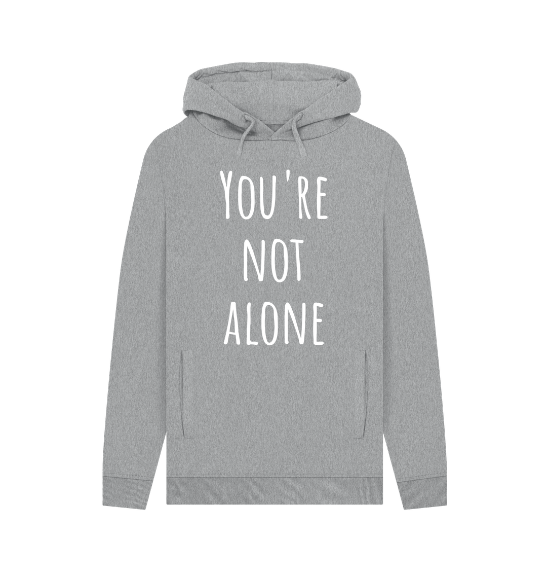 Light Heather You're Not Alone Organic Cotton Men's Pullover Hoodie