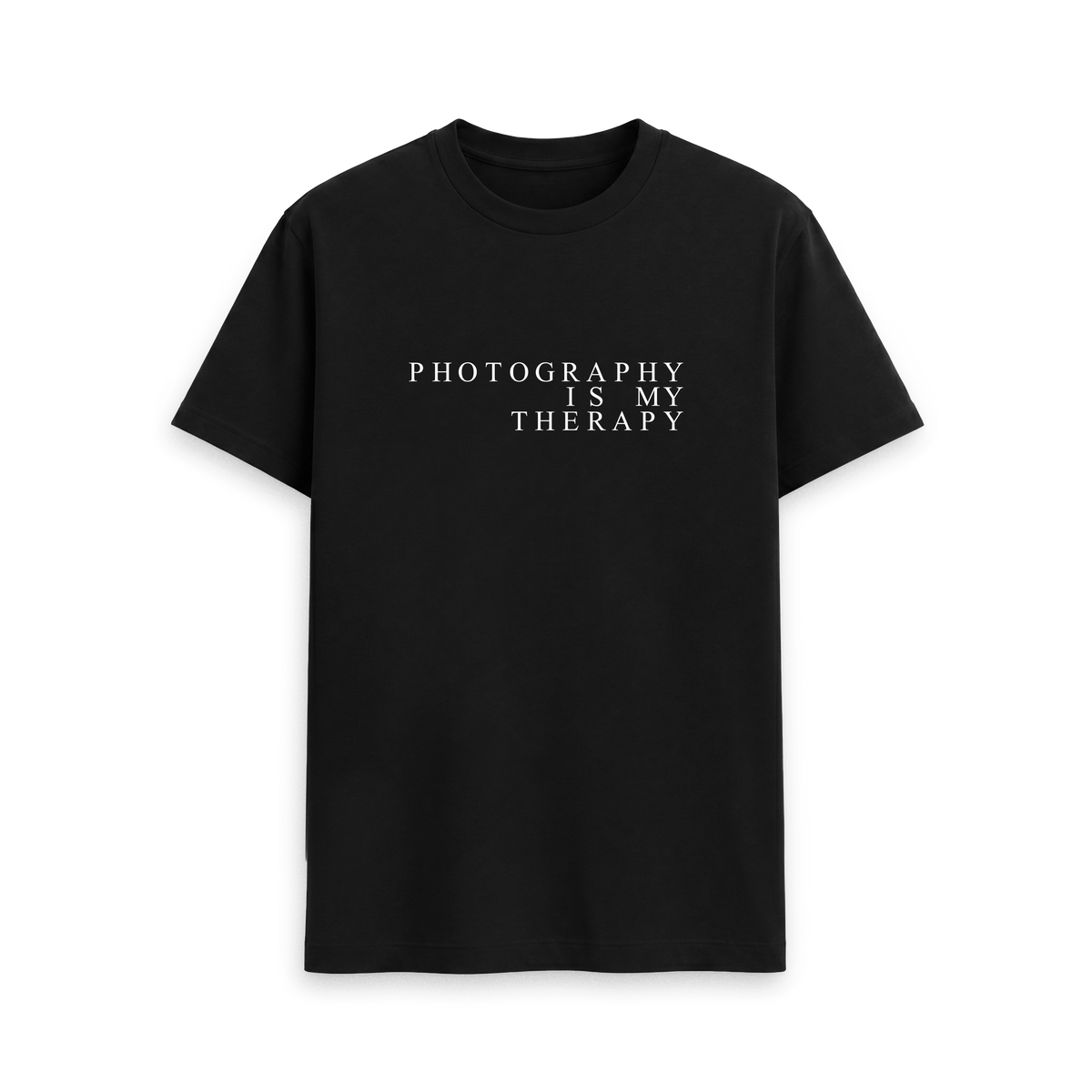 Black Printed T-shirt Front