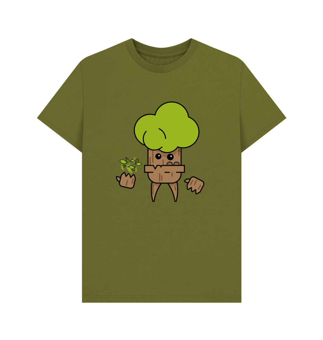 Moss Green Organic Cotton Men's Tree Spirit T-Shirt