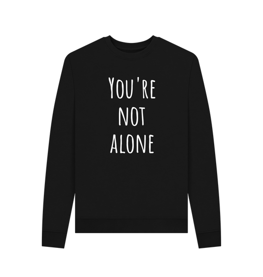 Black Women's  You're Not Alone Mental Health Organic Cotton Crewneck Sweatshirt