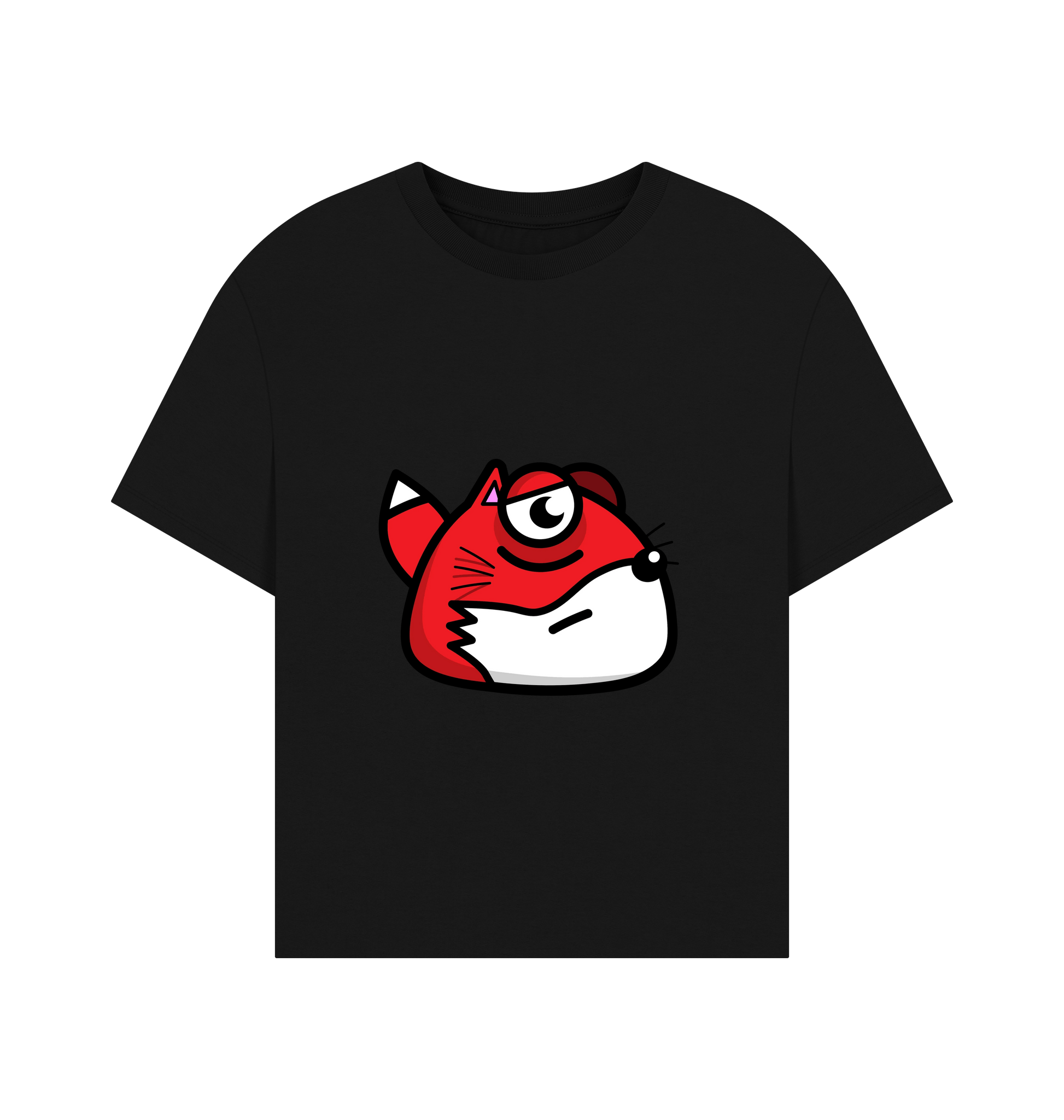 Black Printed T-shirt Front