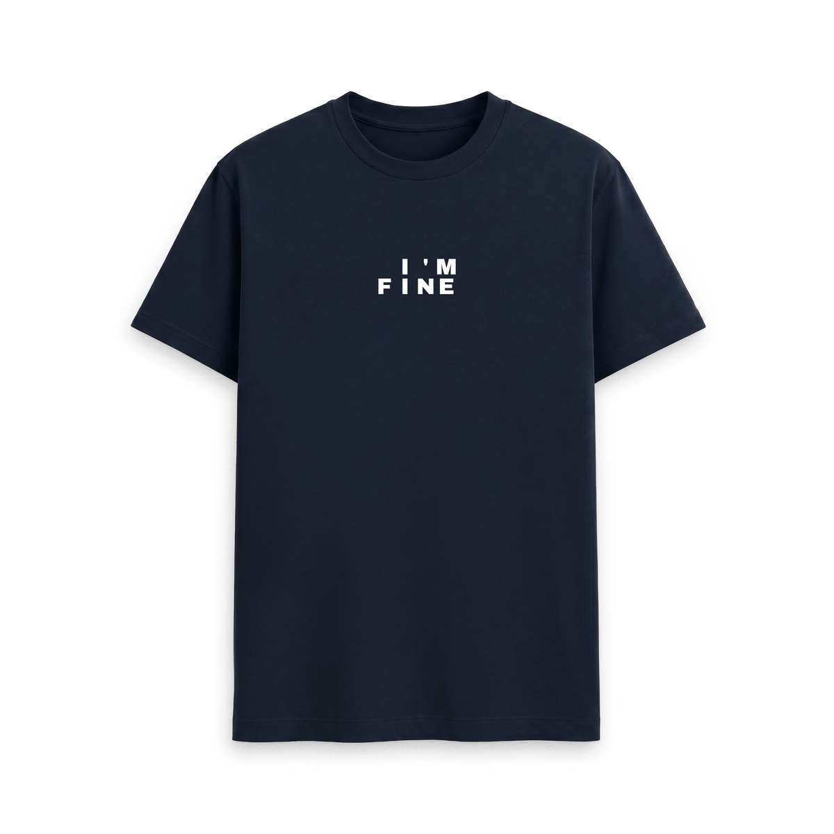 Navy Blue Printed T-shirt Front