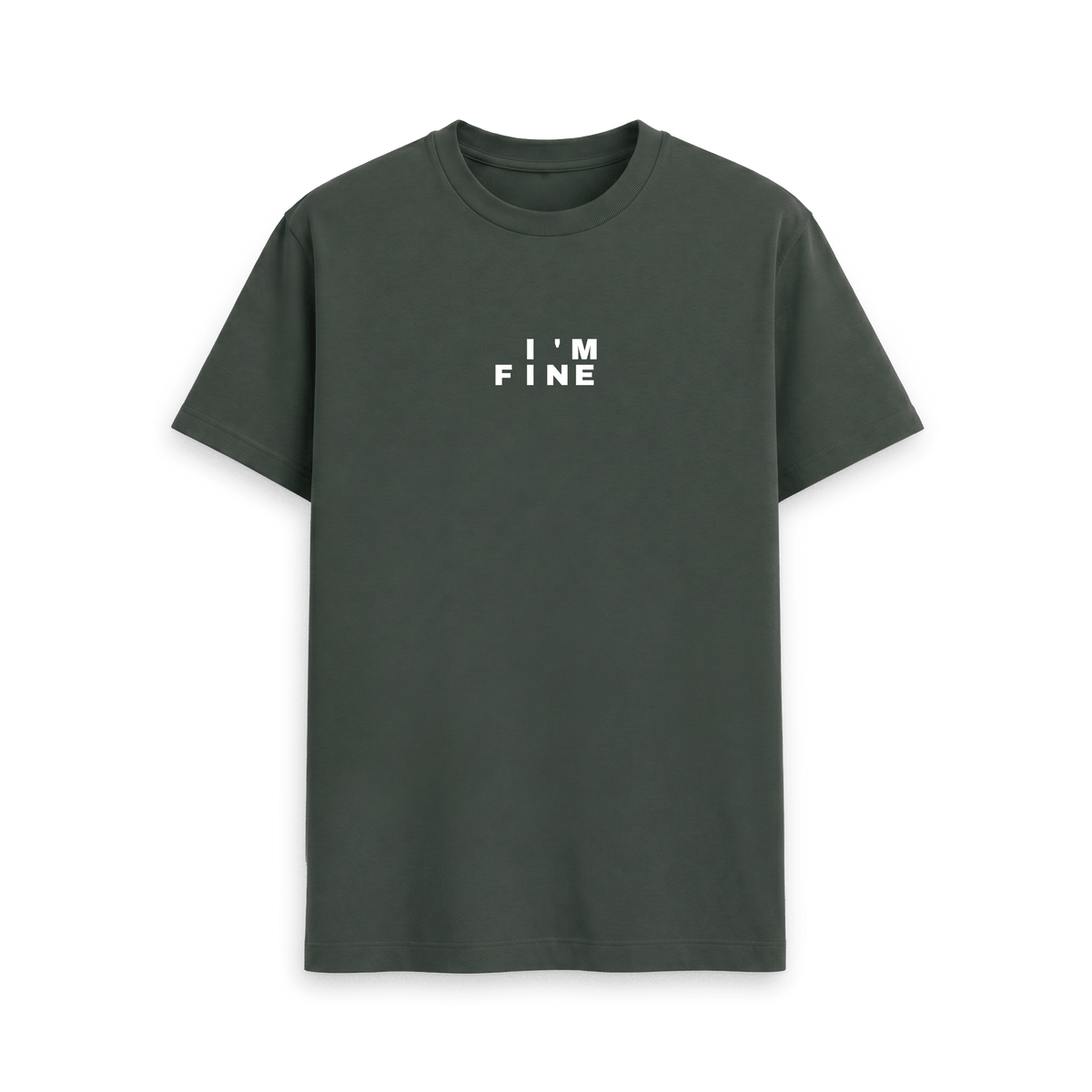 Dark Grey Printed T-shirt Front