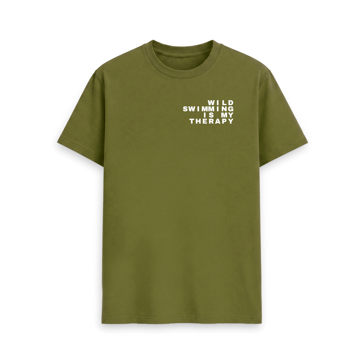 Moss Green Printed T-shirt Front