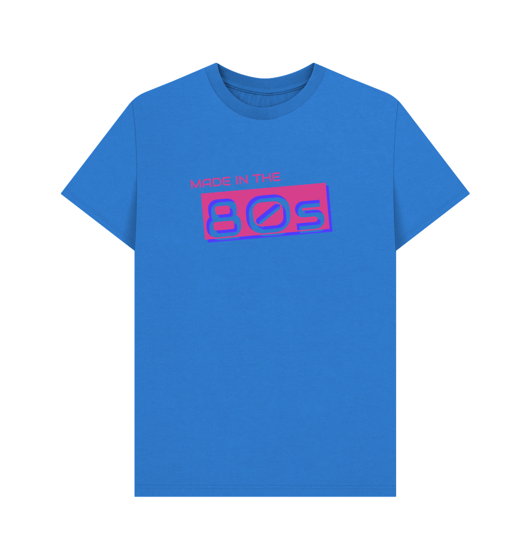 Bright Blue Made in the 1980s Organic Cotton Men's T-Shirt