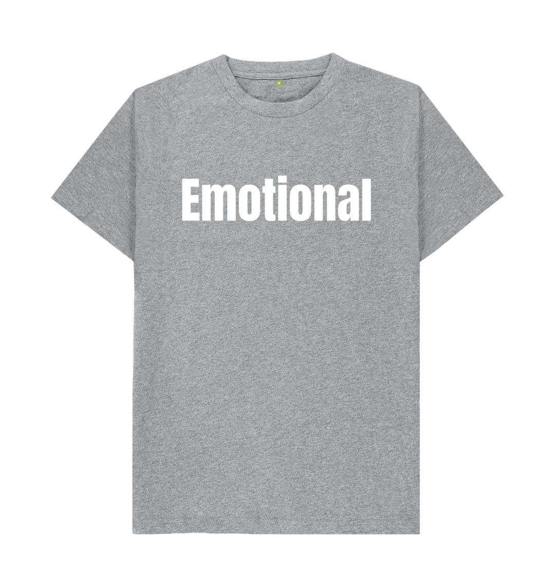 Athletic Grey Organic Cotton Men's T-shirt Emotional