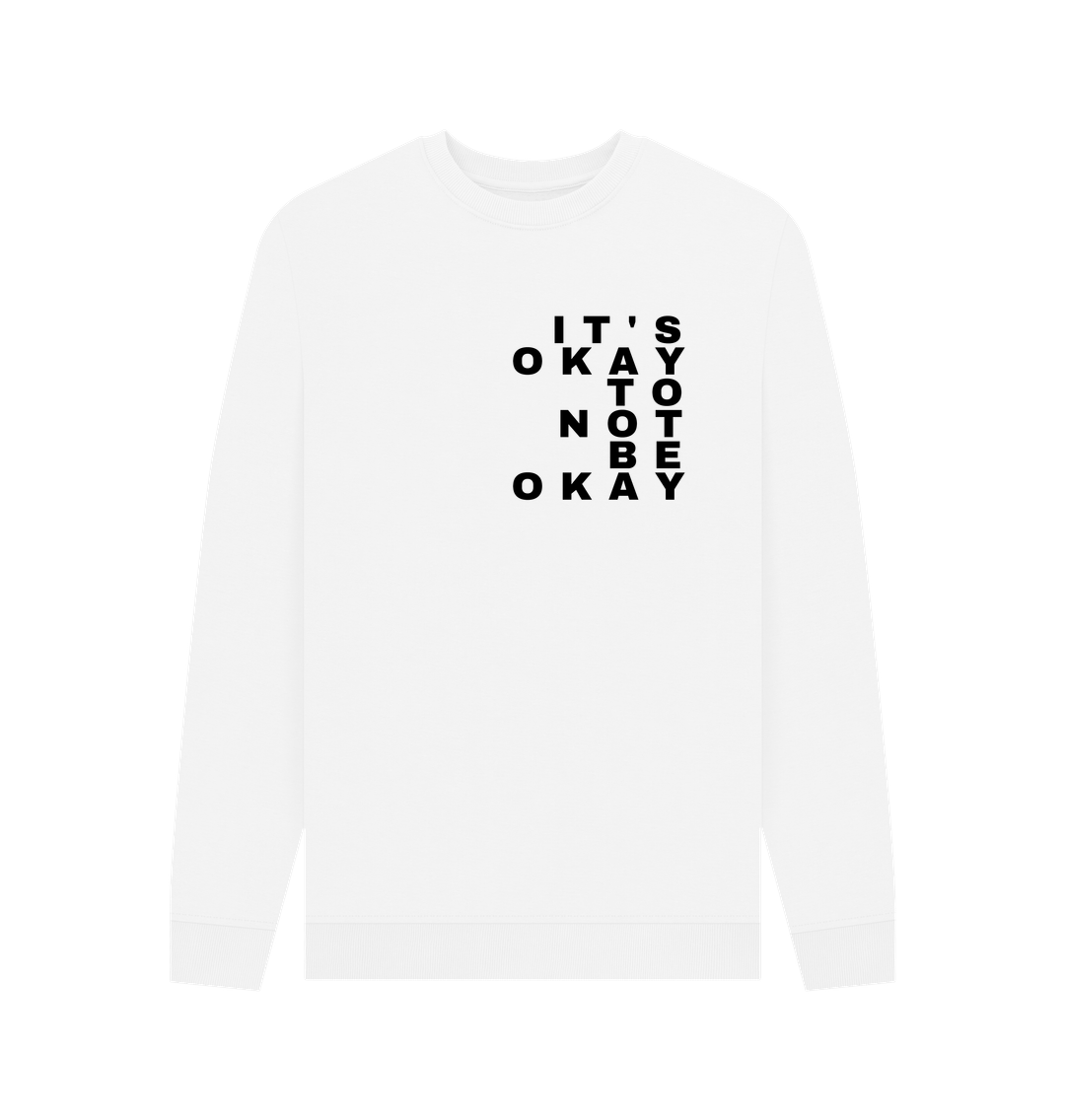 White Printed Sweater Front