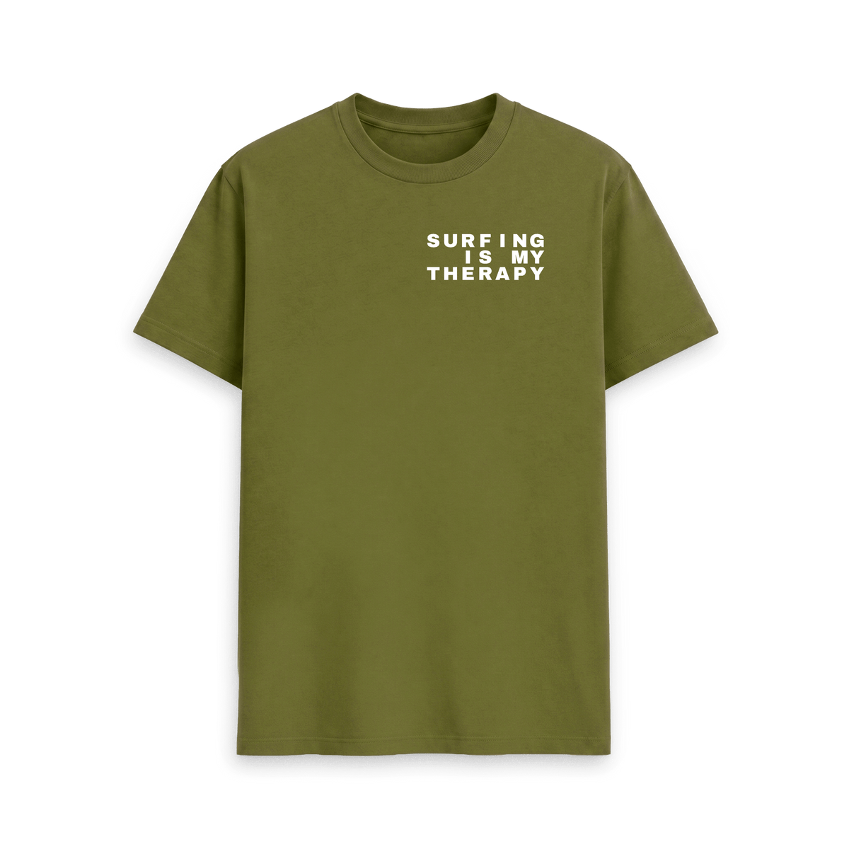 Moss Green Printed T-shirt Front
