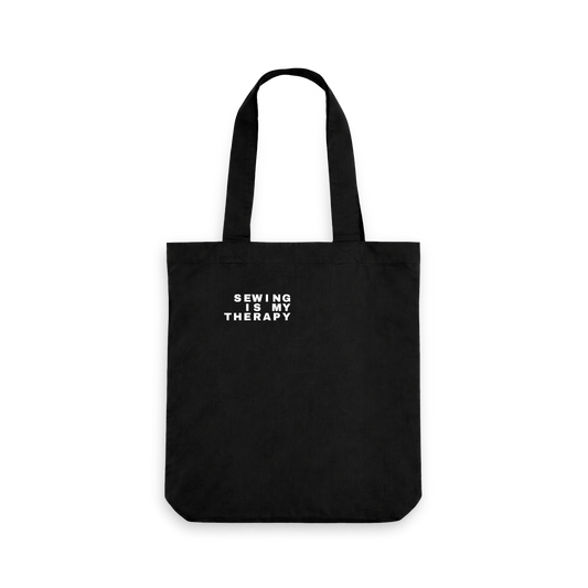 Black Printed Bag Front