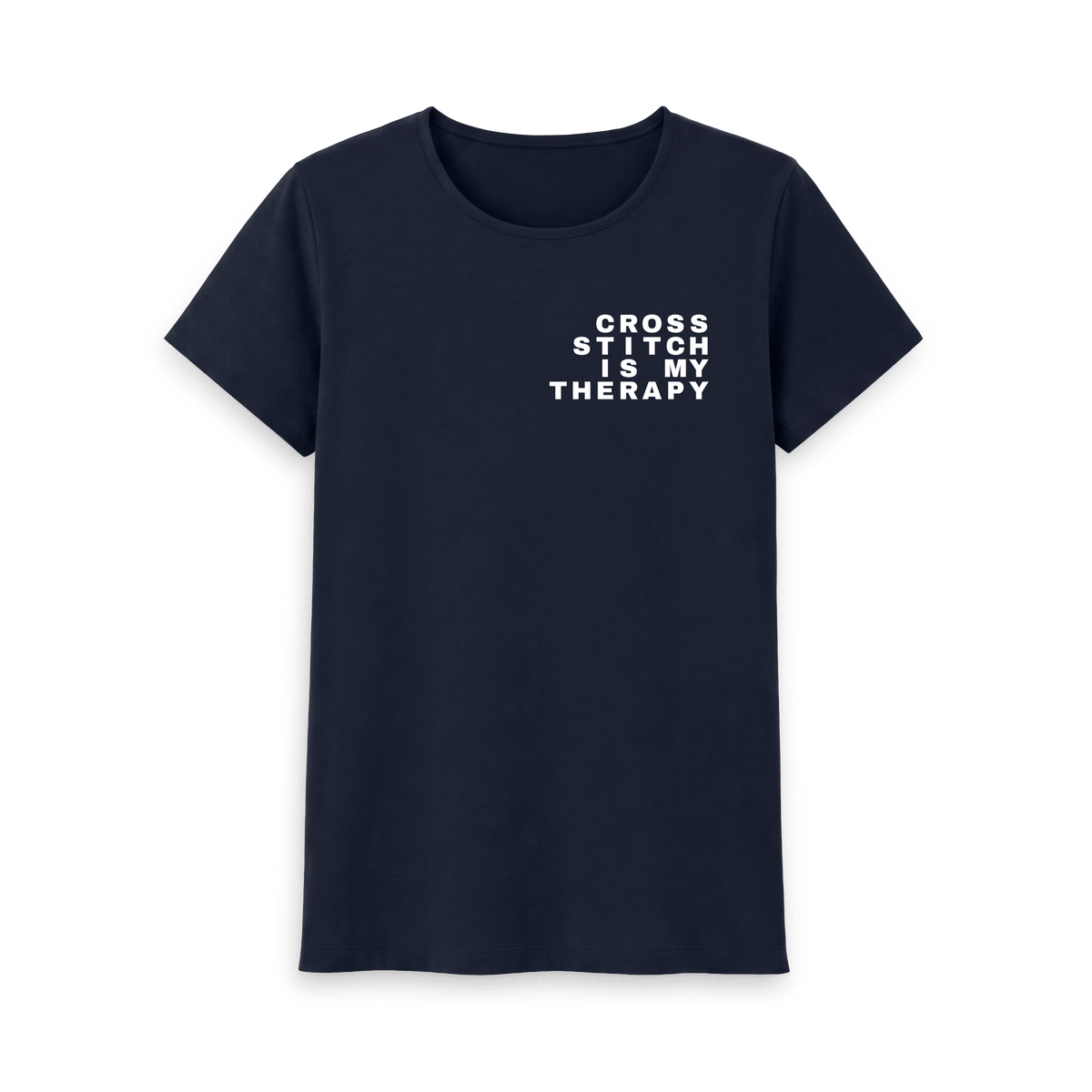 Navy Blue Printed T-shirt Front
