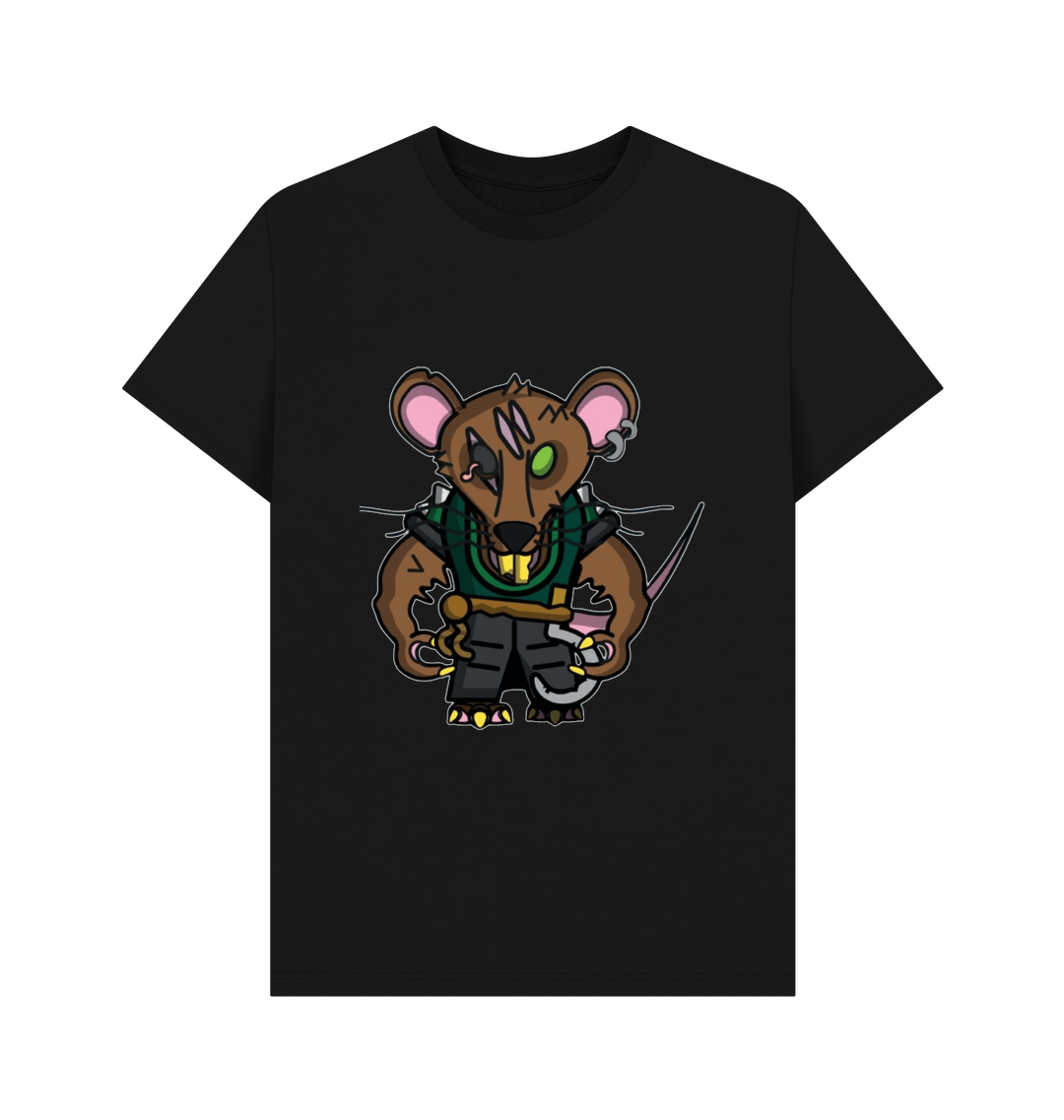 Black Printed T-shirt Front