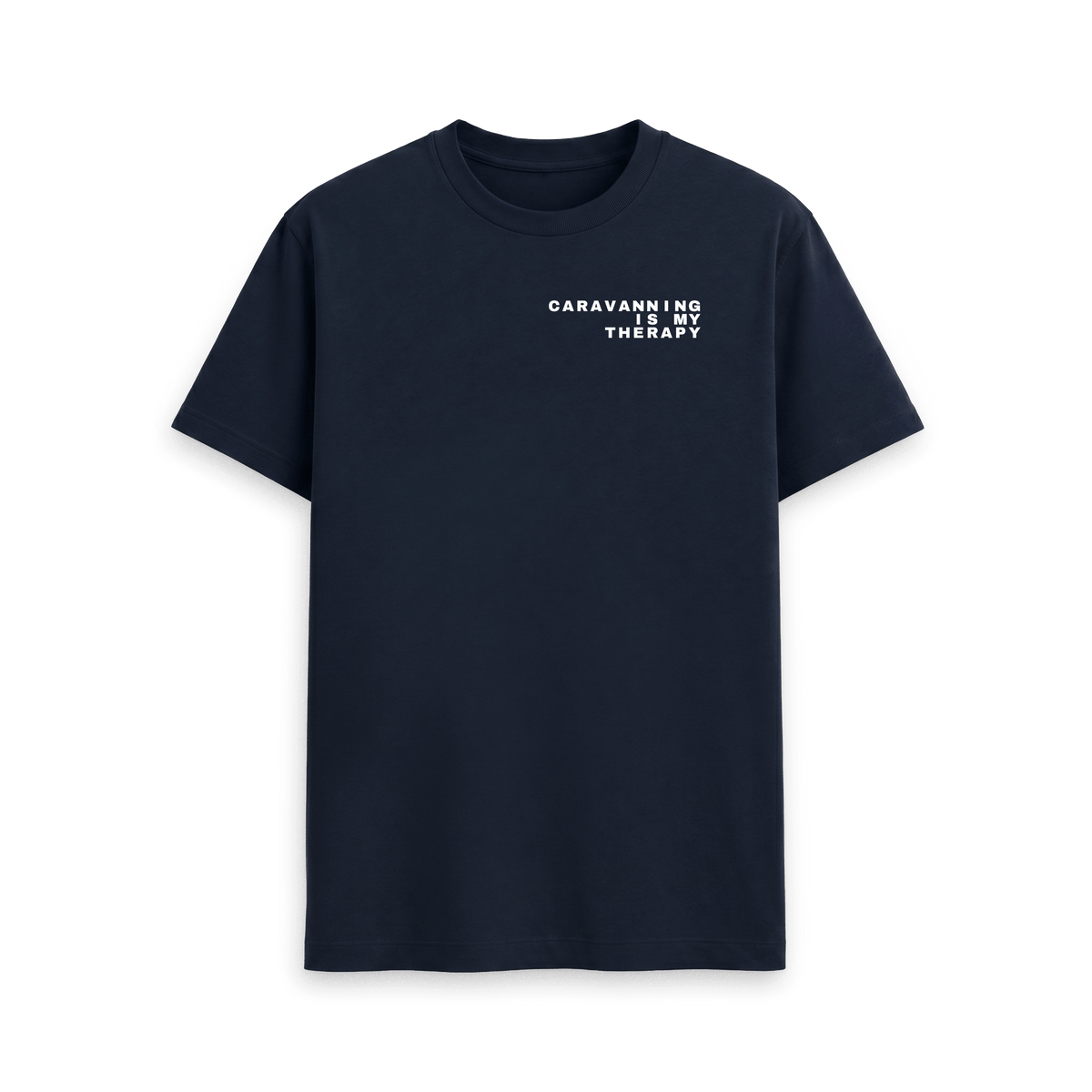Navy Blue Printed T-shirt Front
