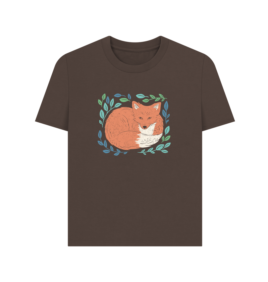 Chocolate Art Fox Organic Cotton Women's T-Shirt