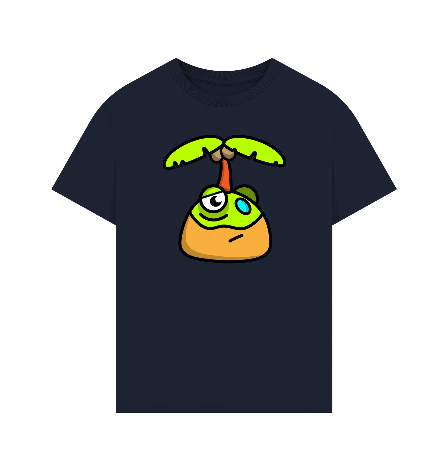 Navy Printed T-shirt Front