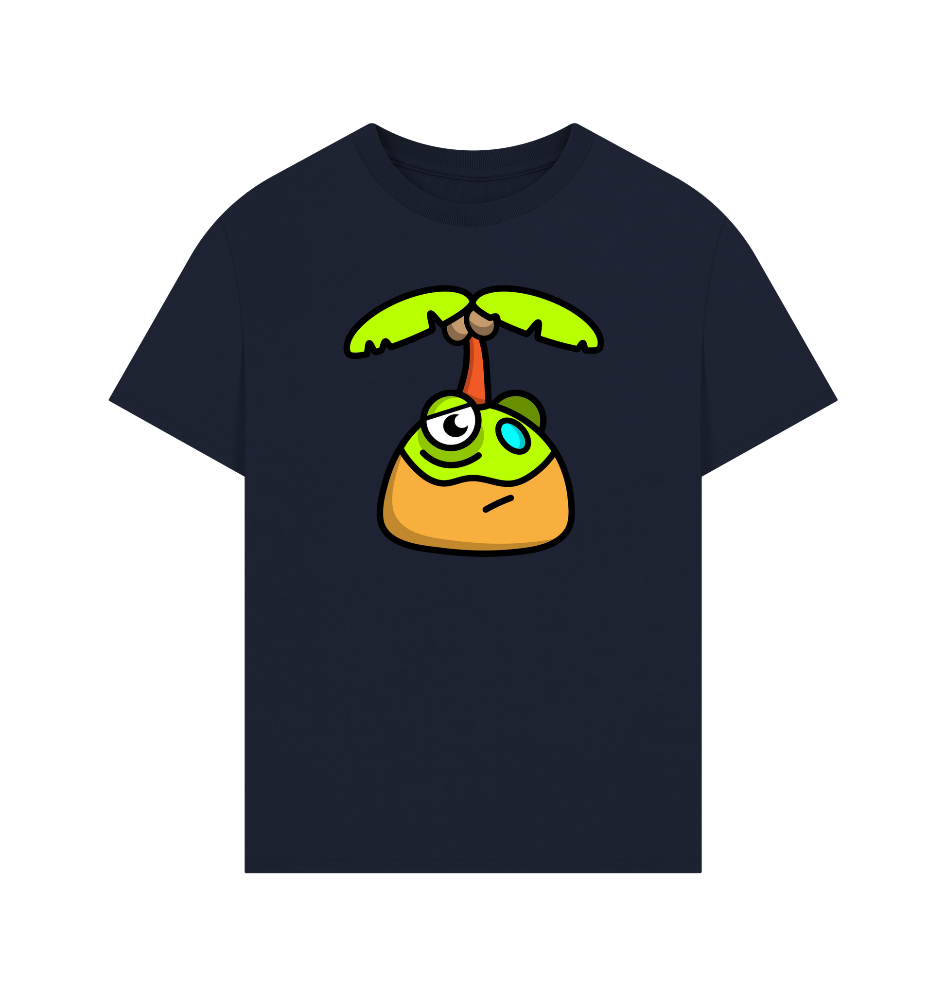 Navy Printed T-shirt Front