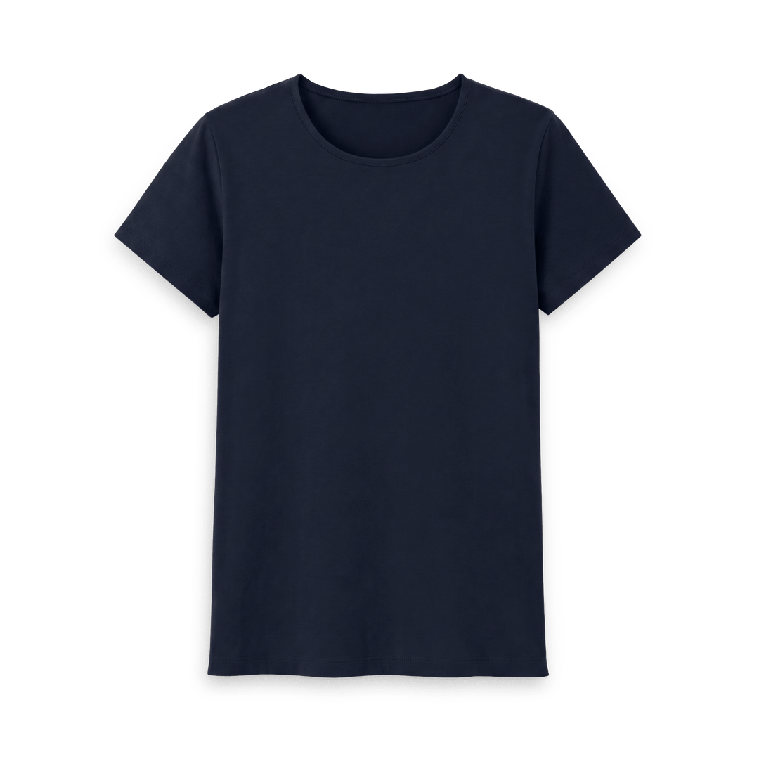 Navy Blue Printed T-shirt Front