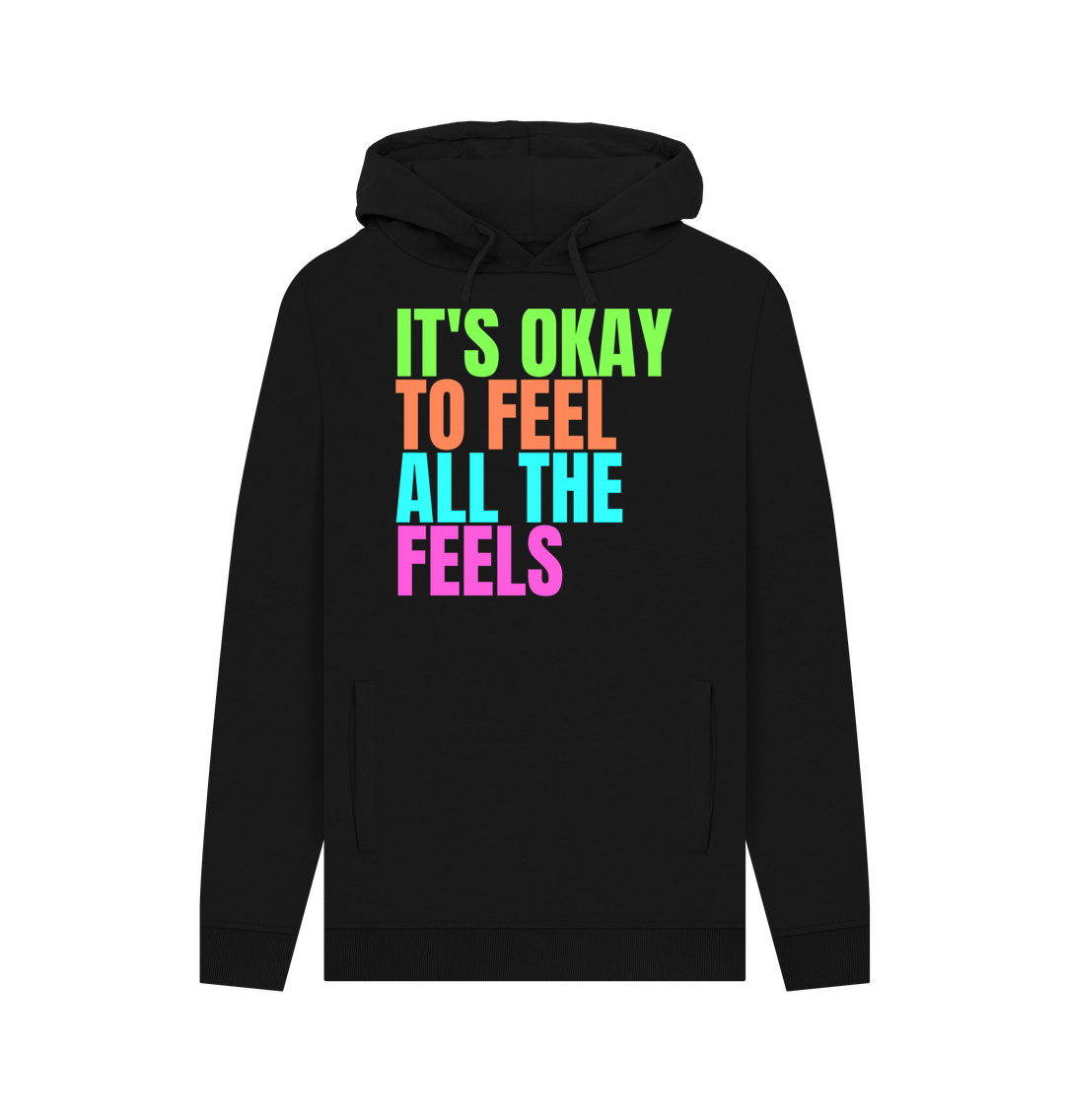 Black Printed Hoody Front