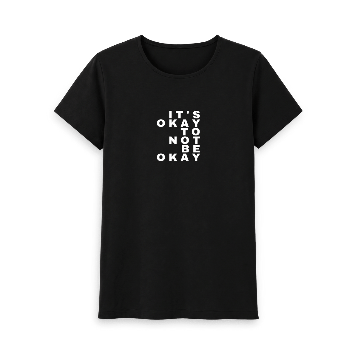Black Printed T-shirt Front