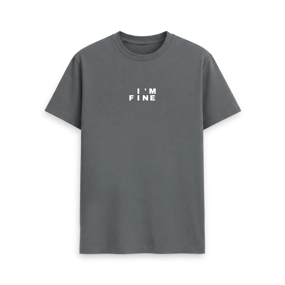 Slate Grey Printed T-shirt Front