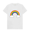 White Organic Cotton Rainbow Graphic Only Mental Health Men's T-Shirt