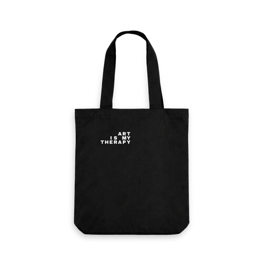 Black Printed Bag Front