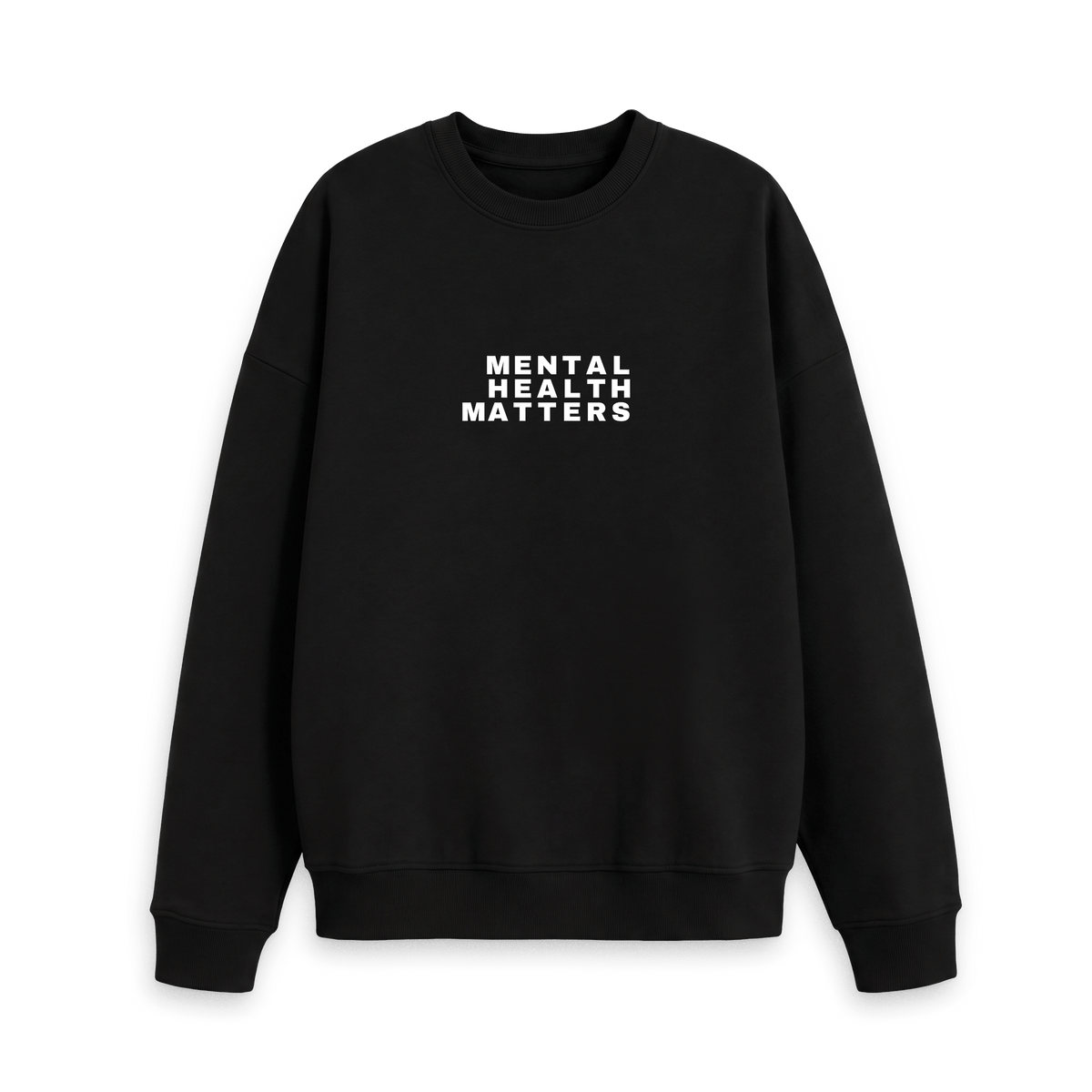 Black Printed Sweater Front
