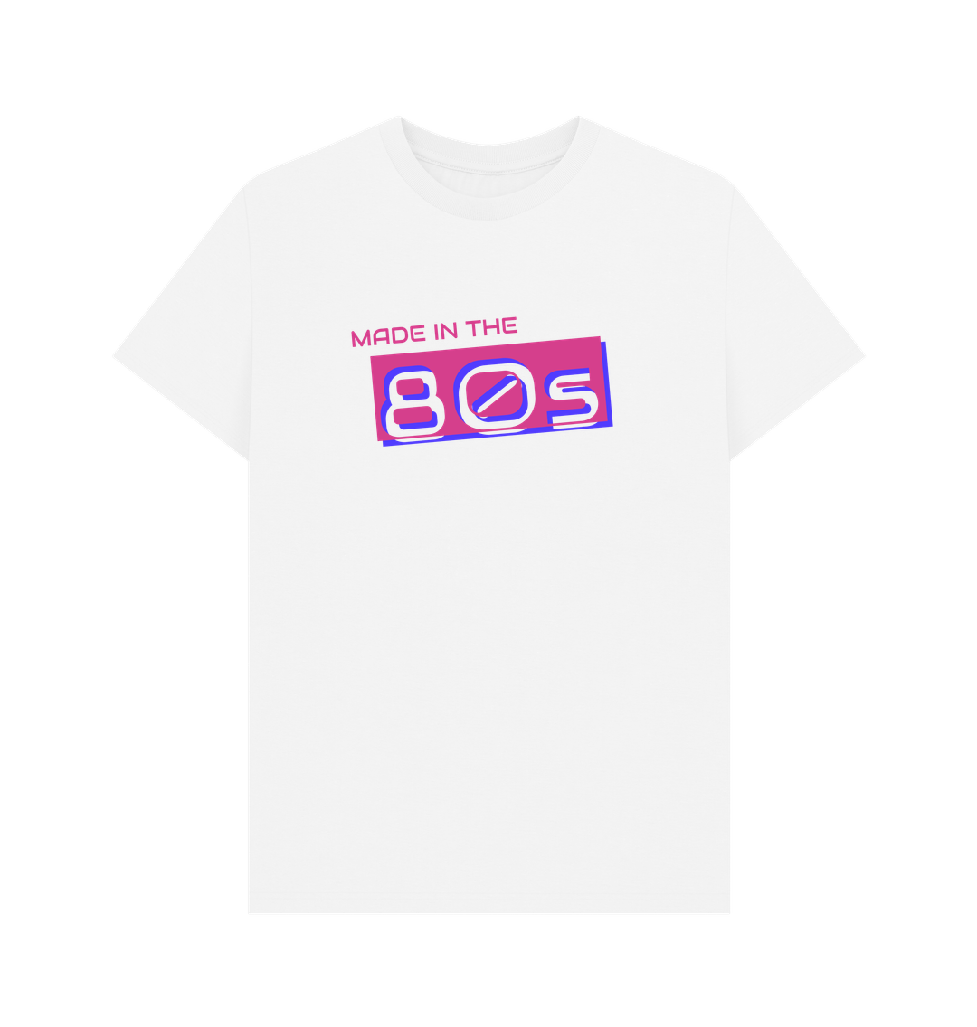 White Made in the 1980s Organic Cotton Men's T-Shirt