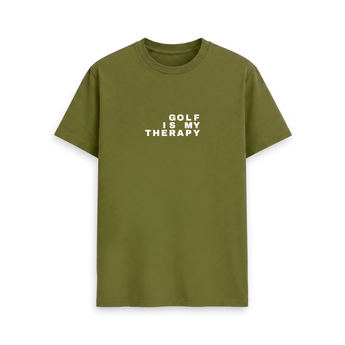 Moss Green Printed T-shirt Front