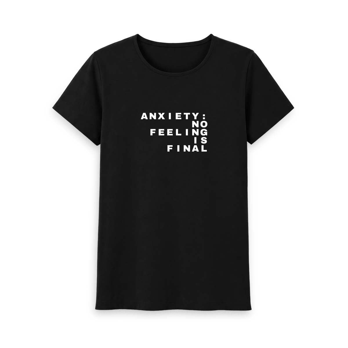 Black Printed T-shirt Front
