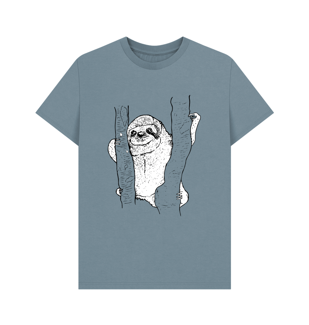 Stone Blue Sloth Men's Organic Cotton T-Shirt