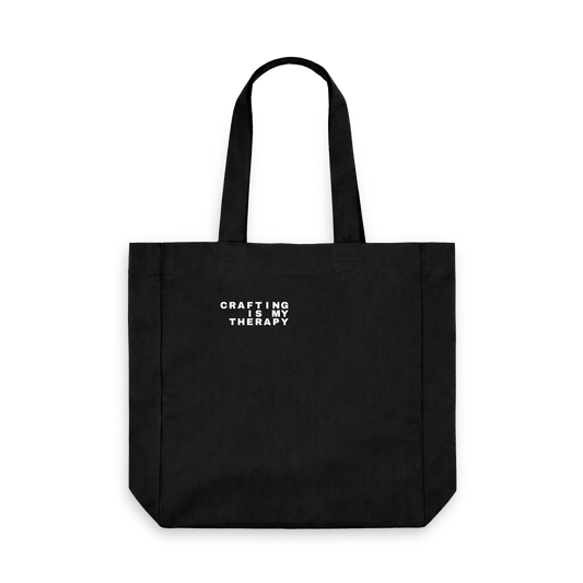 Black Printed Bag Front
