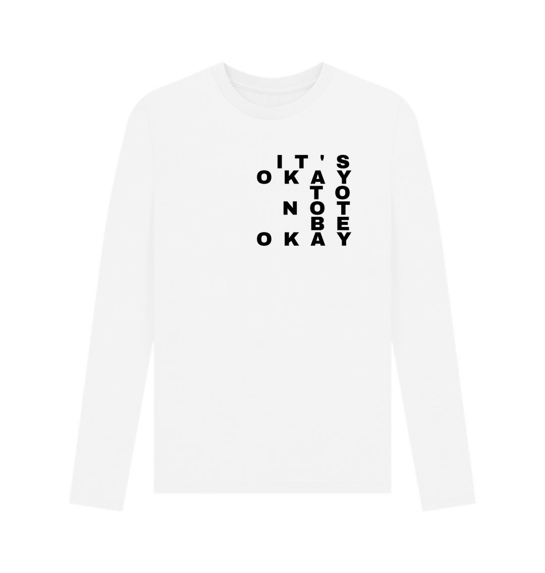 White It's Okay to Not Be Okay Mental Health Men's Sweater