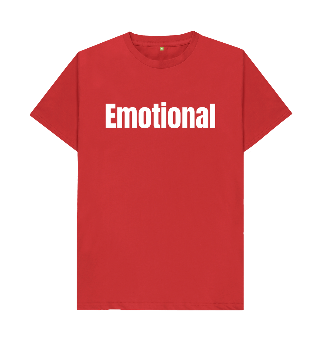 Red Organic Cotton Men's T-shirt Emotional