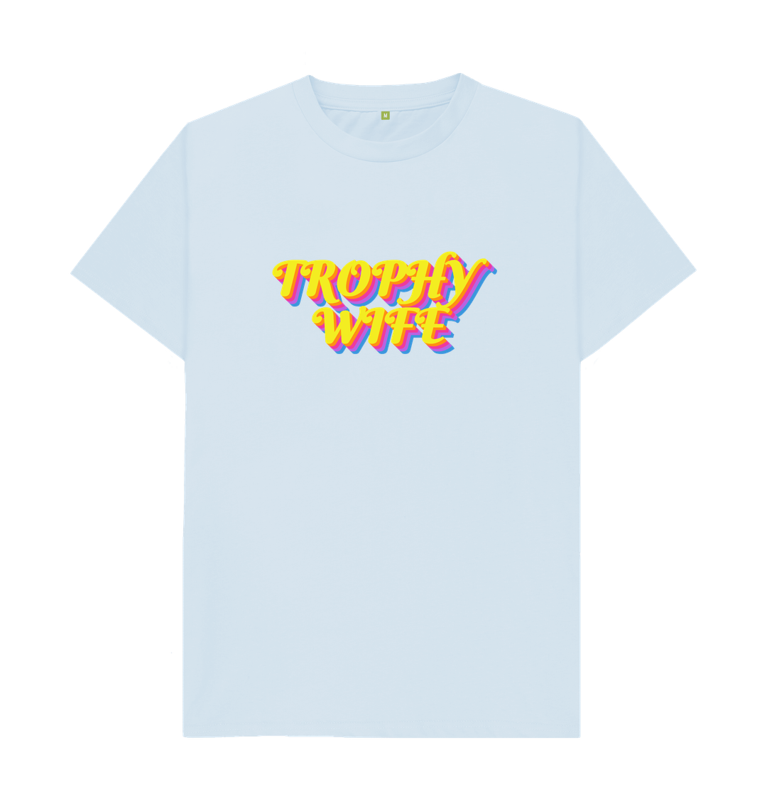 Sky Blue Organic Cotton Woman's Trophy Wife T-Shirt