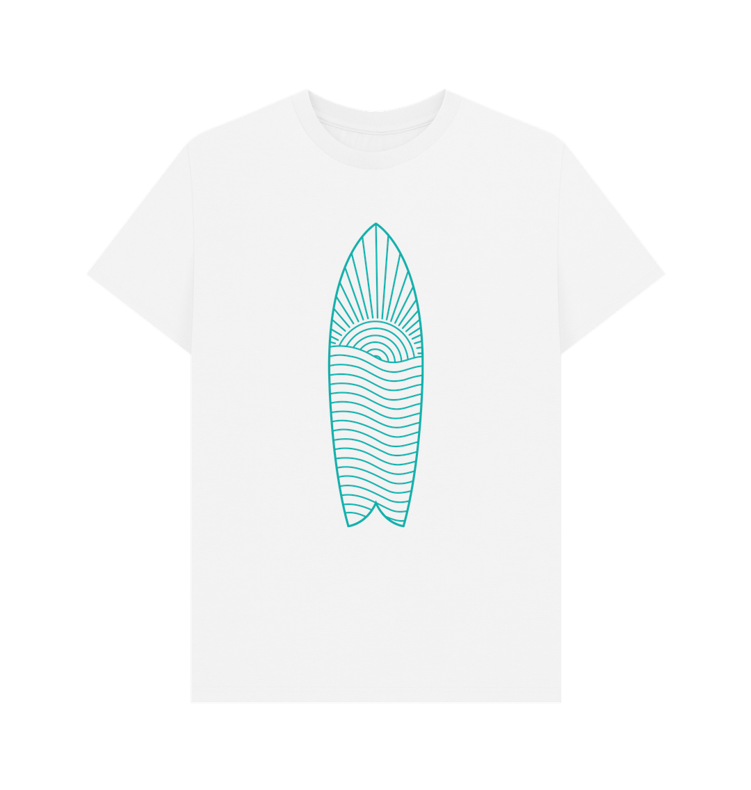 White Organic Cotton Surf Men's T-Shirt