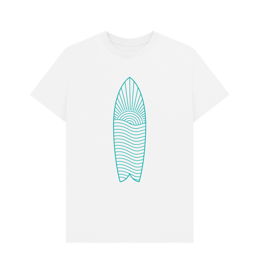 White Organic Cotton Surf Men's T-Shirt