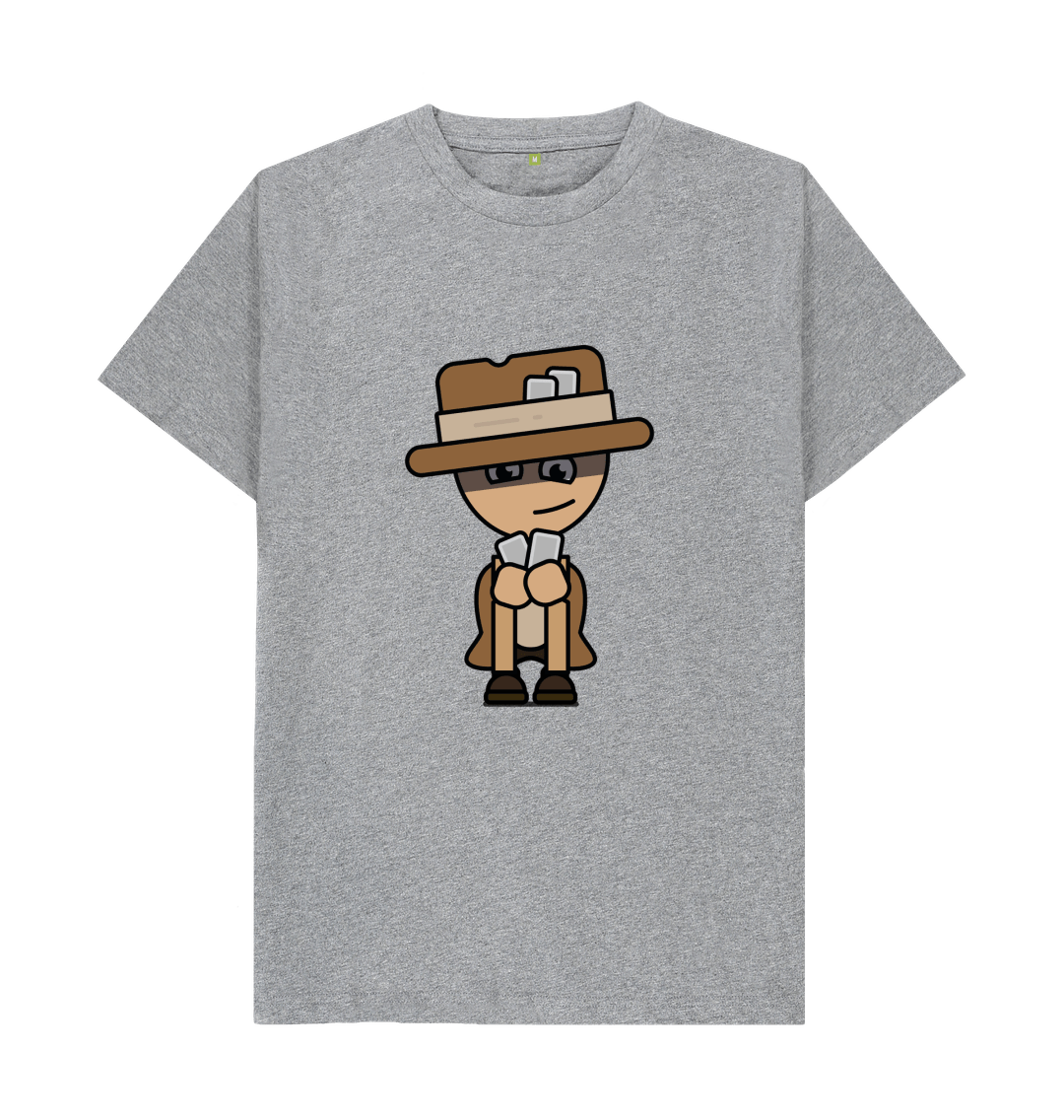 Athletic Grey Organic Cotton Card Player Gambit Men's T-Shirt