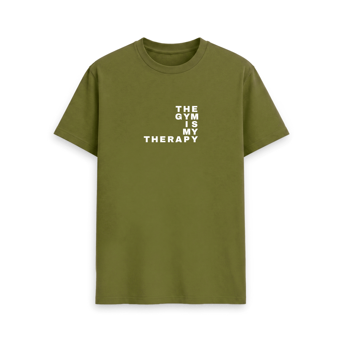 Moss Green Printed T-shirt Front