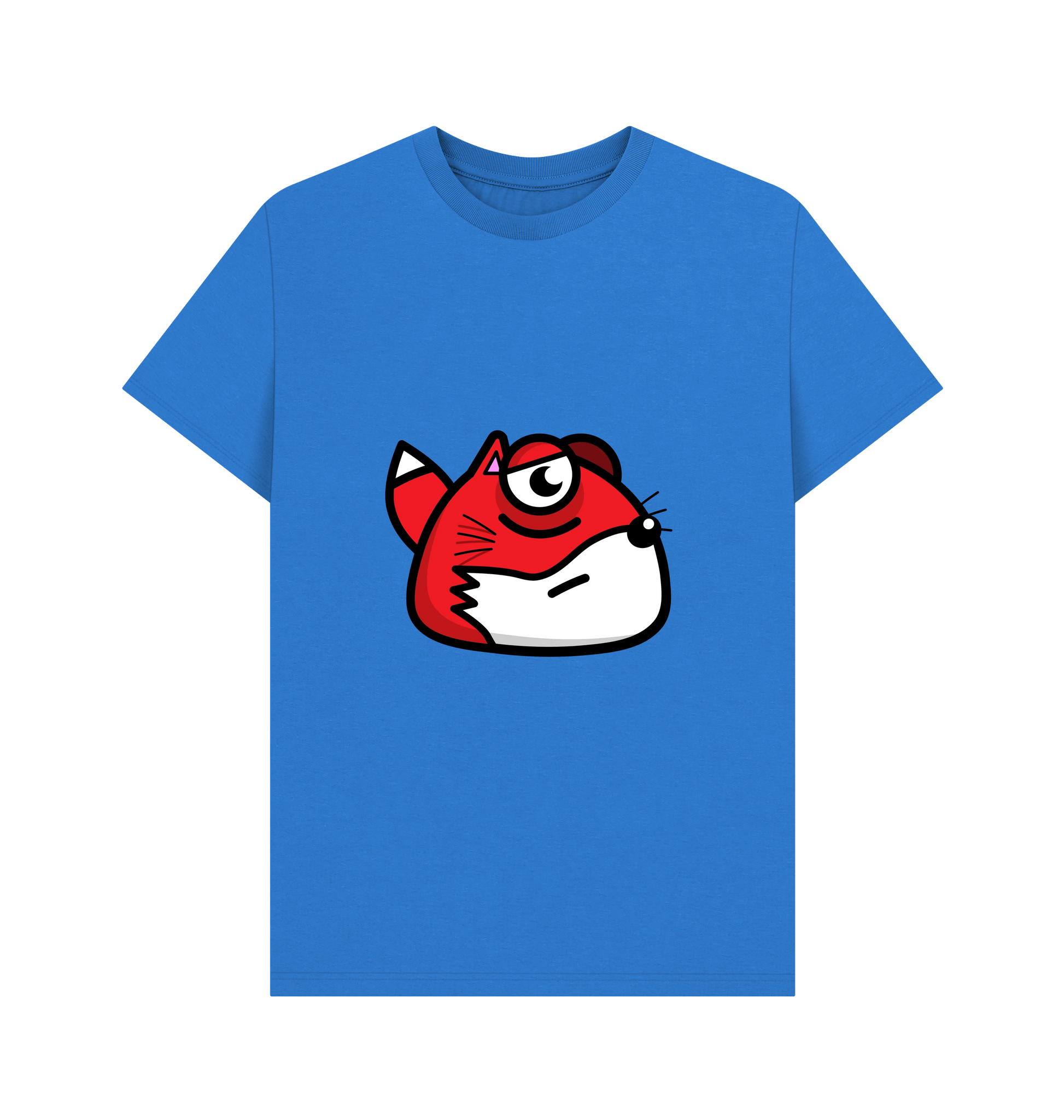 Bright Blue Printed T-shirt Front