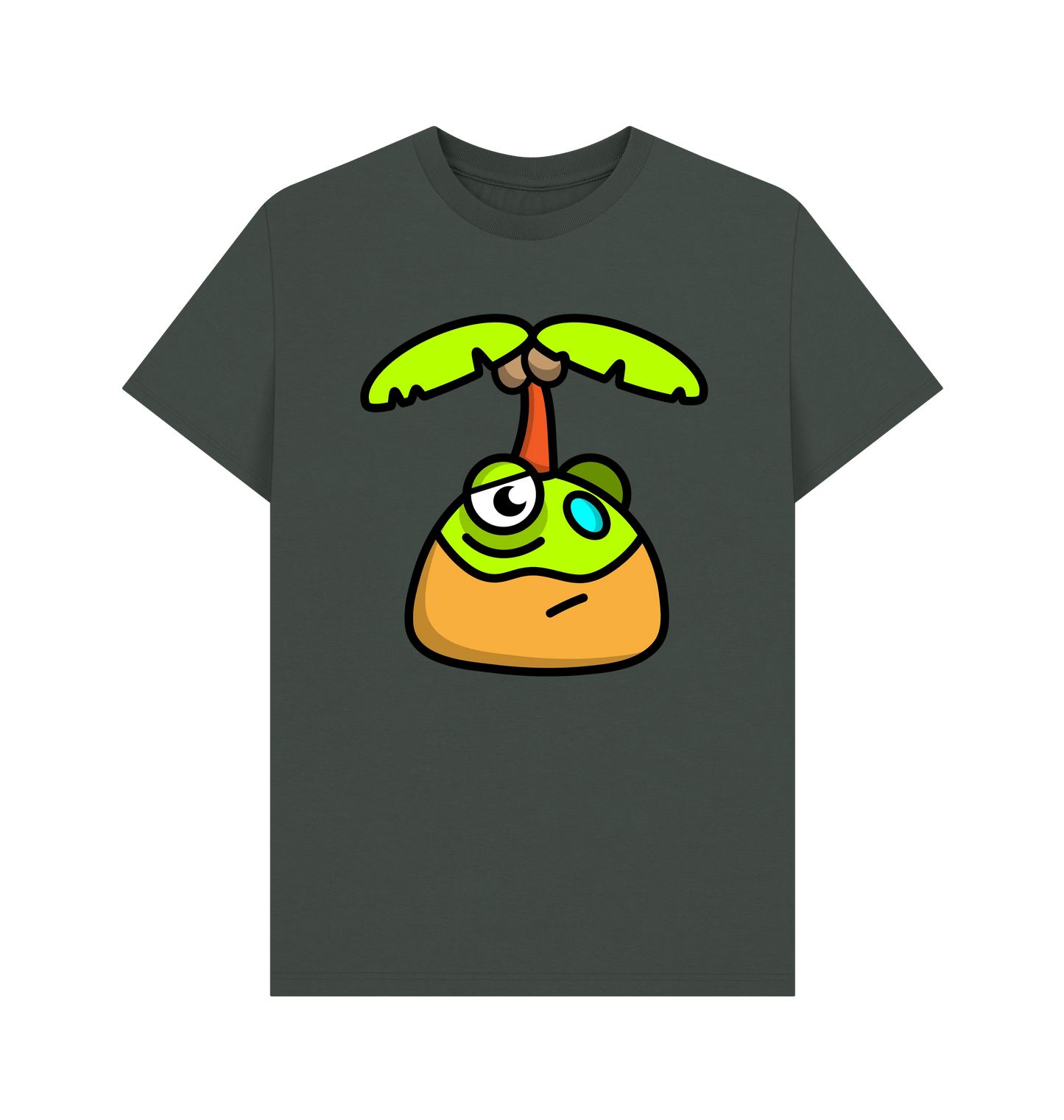 Dark Grey Printed T-shirt Front