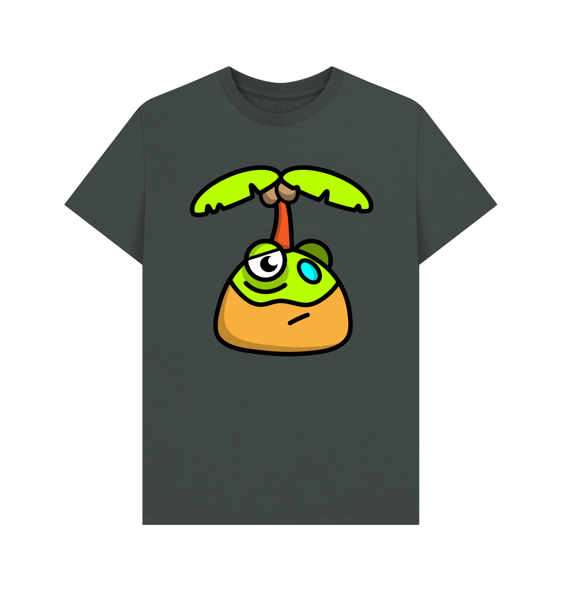 Dark Grey Printed T-shirt Front