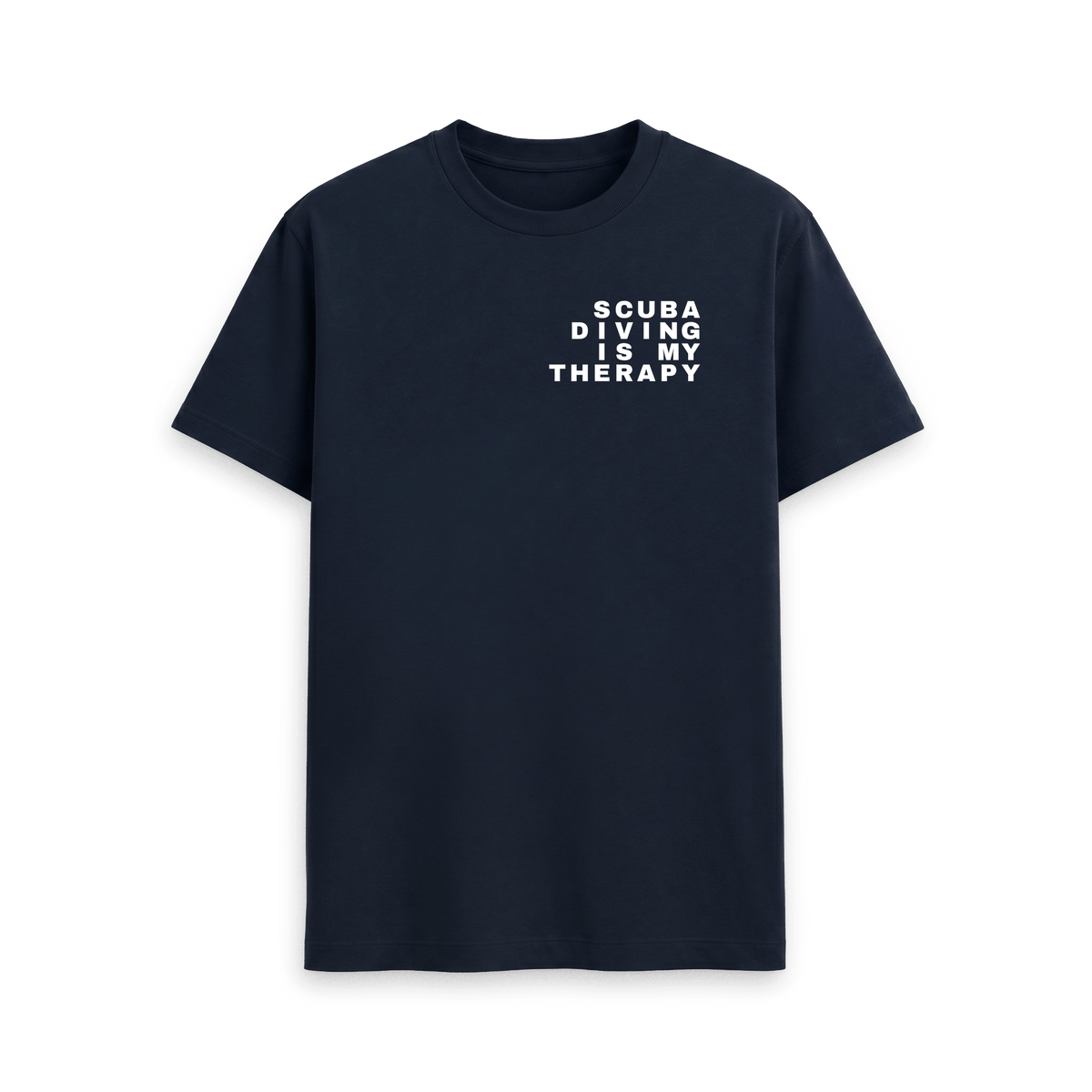 Navy Blue Printed T-shirt Front