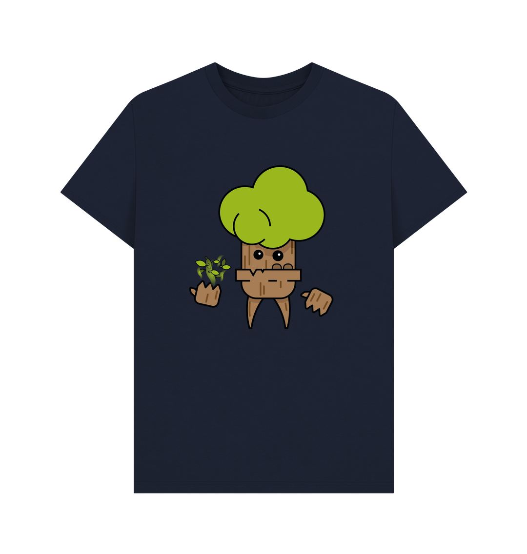 Navy Blue Organic Cotton Men's Tree Spirit T-Shirt