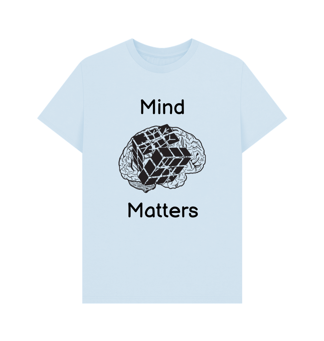 Sky Blue Mind Matters Men's Mental Health Organic Cotton T-Shirt