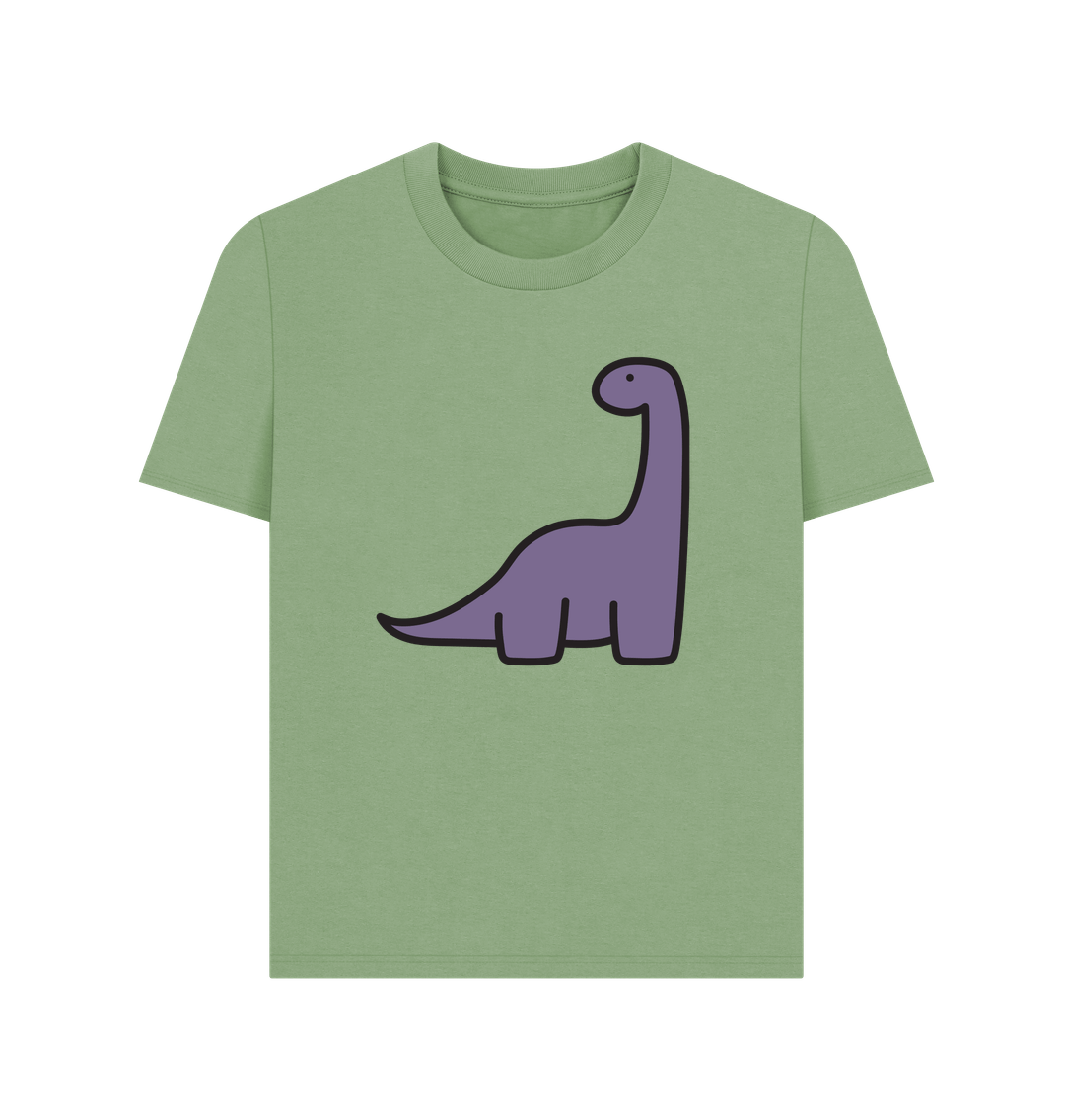 Sage Purple Dinosaur Organic Cotton Women's T-Shirt