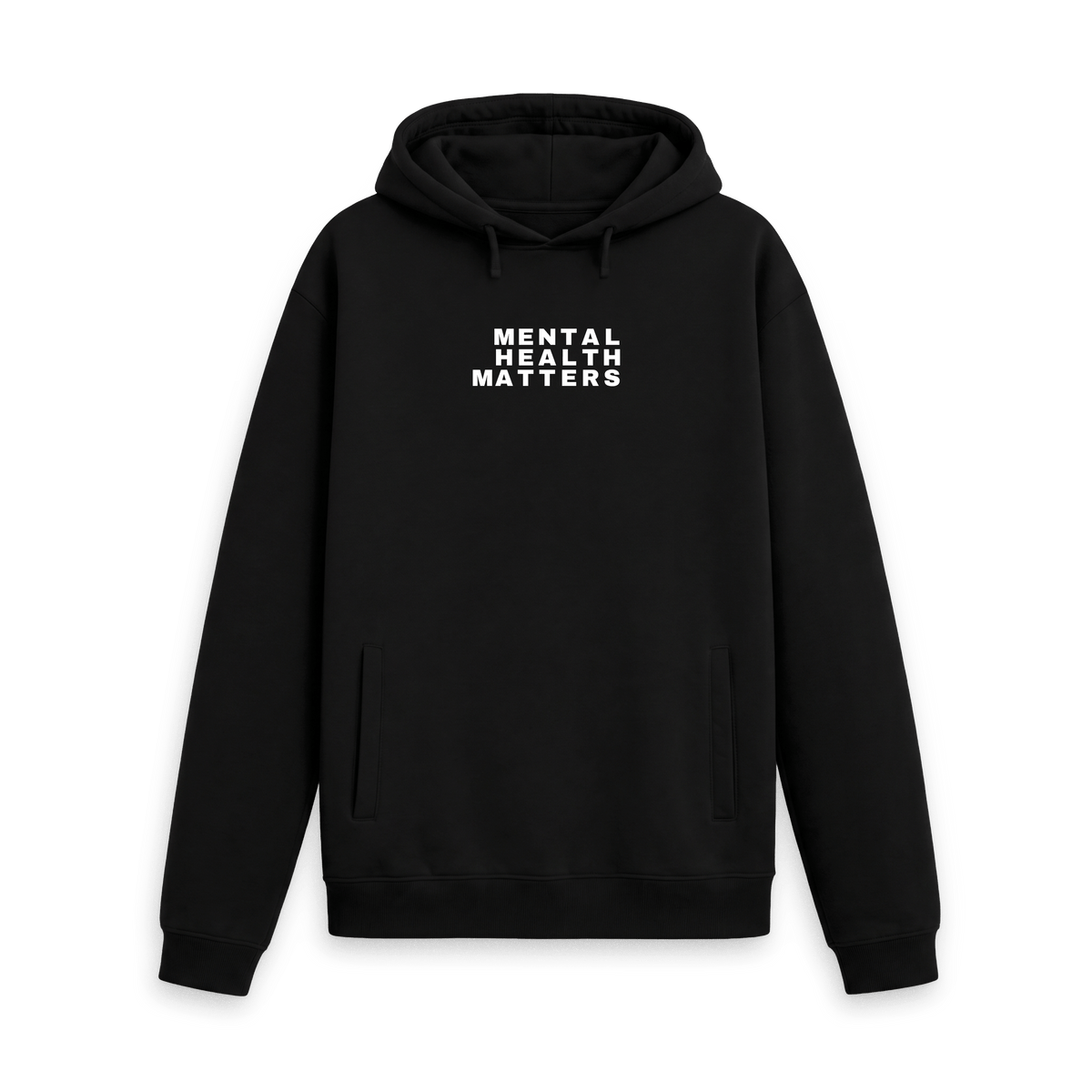 Black Printed Hoody Front