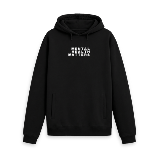 Black Printed Hoody Front