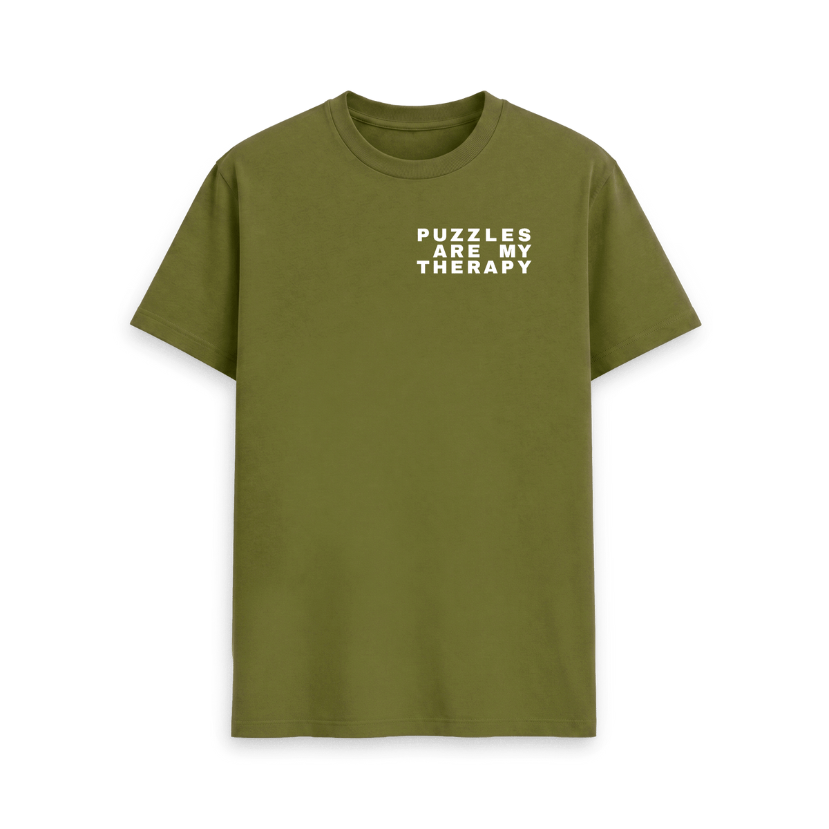 Moss Green Printed T-shirt Front