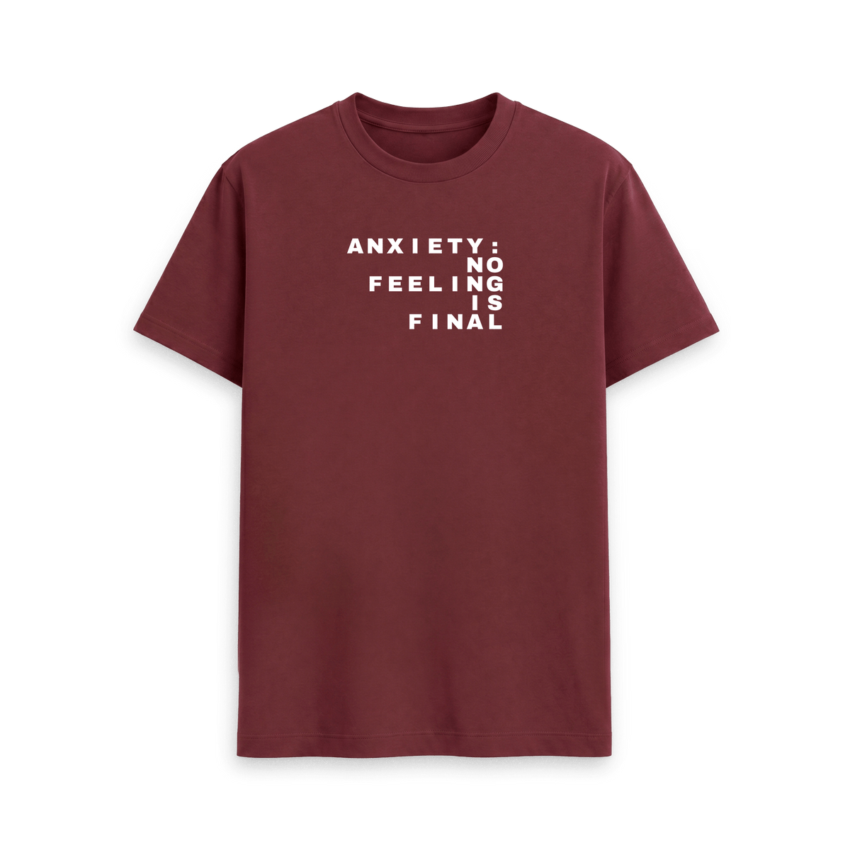 Red Wine Printed T-shirt Front