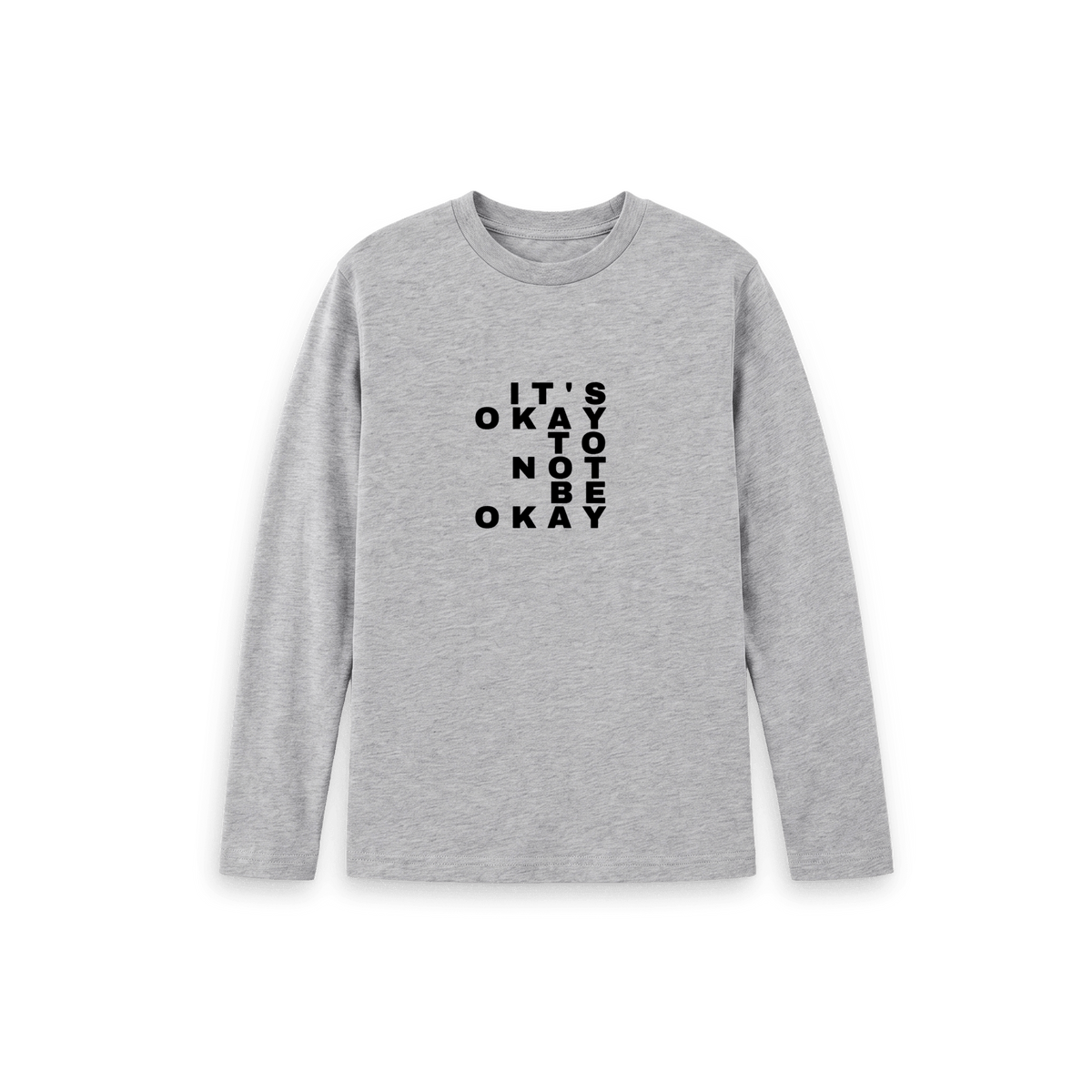 Athletic Grey Printed Kids T-Shirt Front